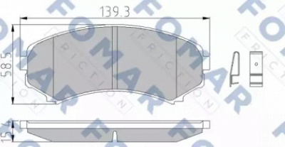 FOMAR FRICTION fo663681 -  Комплект тормозных колодок, дисковый тормоз